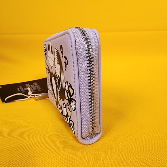 Loungefly Disney NBC Jack & Sally Floral Lavender Floral Zip Wallet NEW - Picture 7 of 12